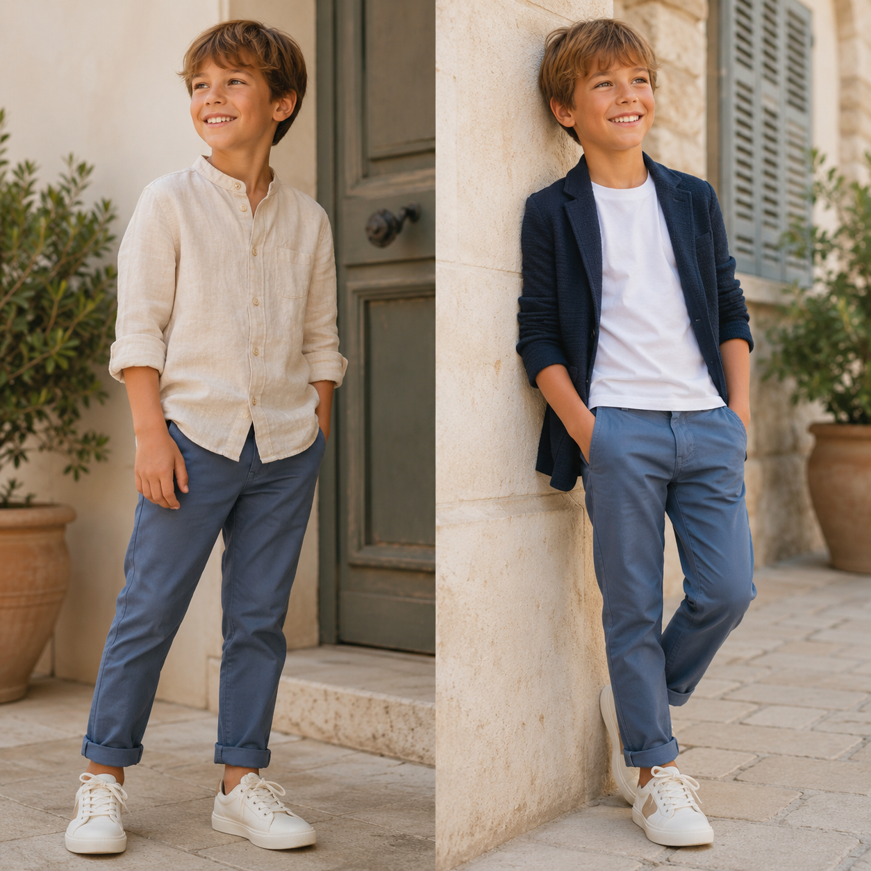 Children's aviator twill trousers