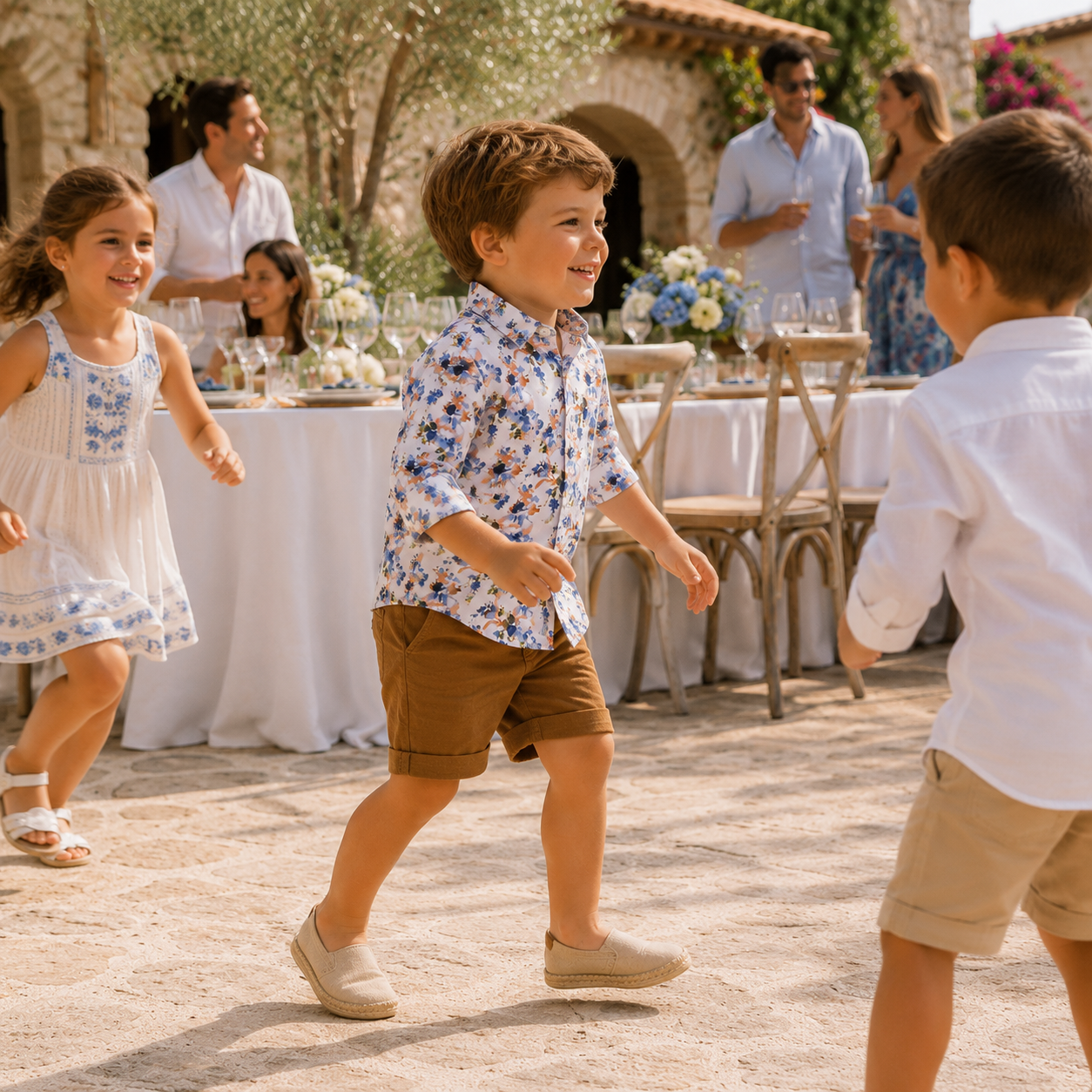 Elegant tobacco Bermuda shorts
