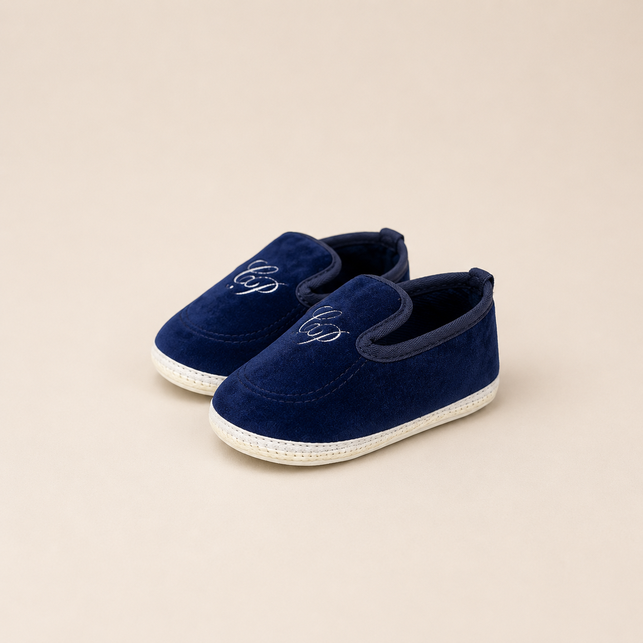 Mocassino neonato elegante blu