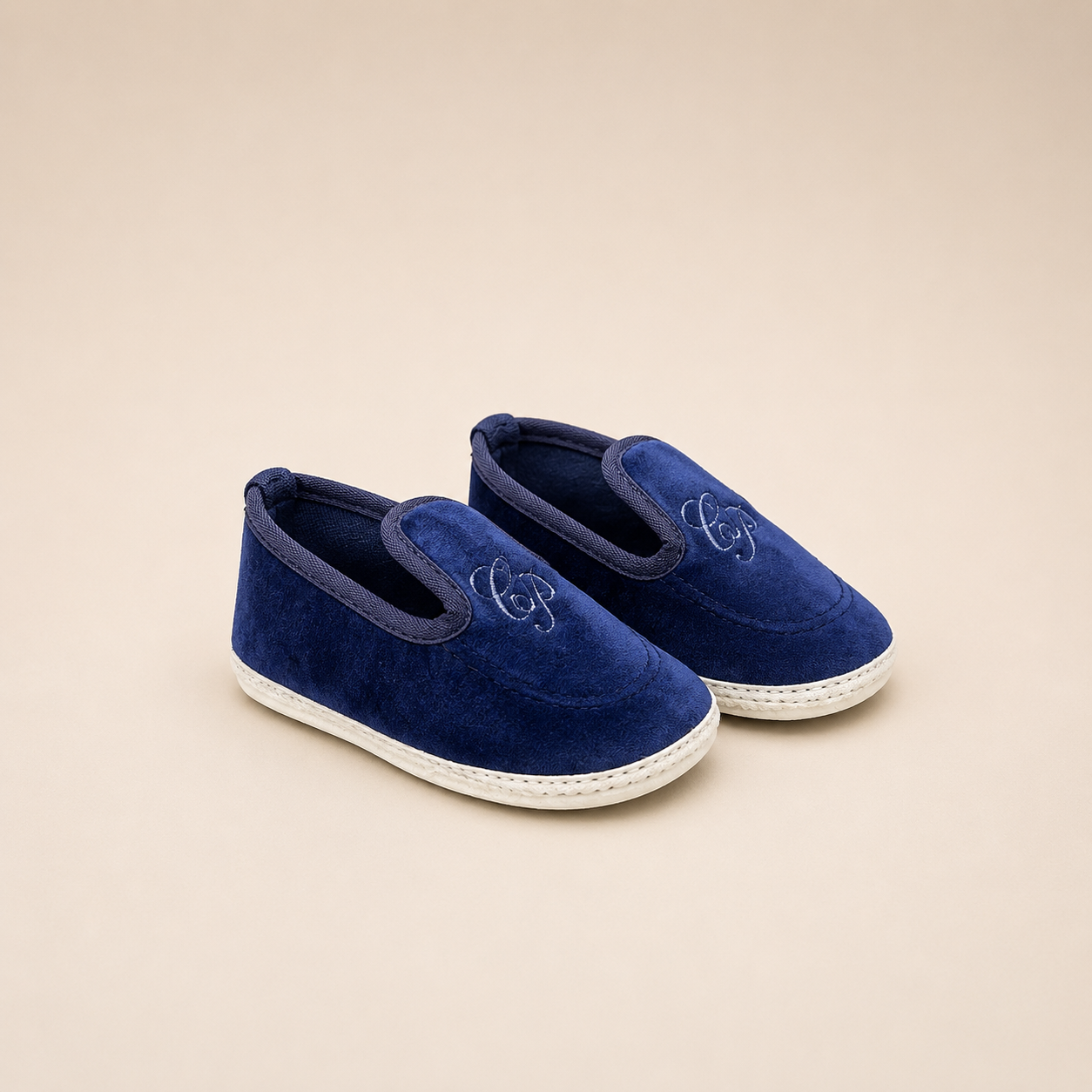 Mocassino neonato elegante blu