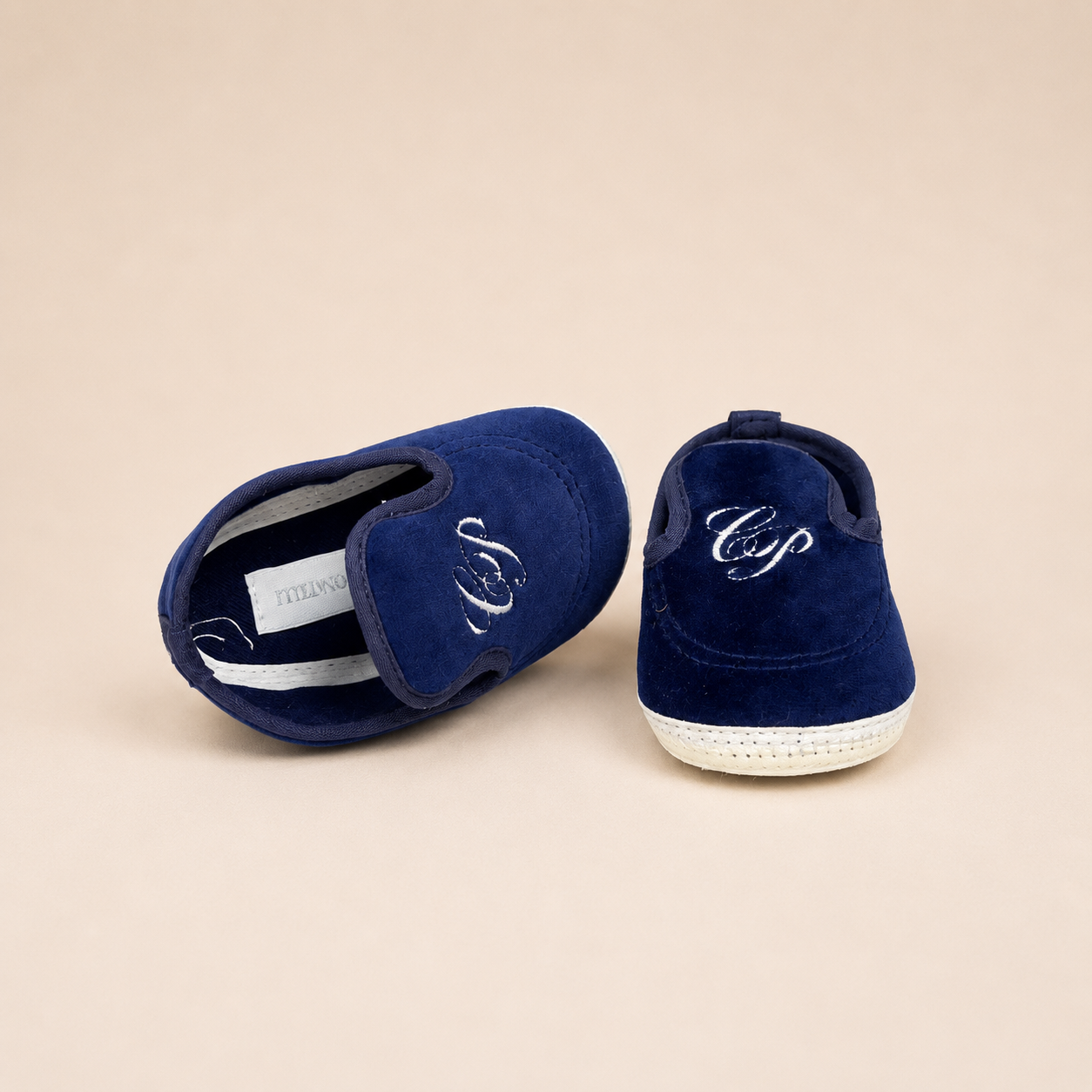 Mocassino neonato elegante blu