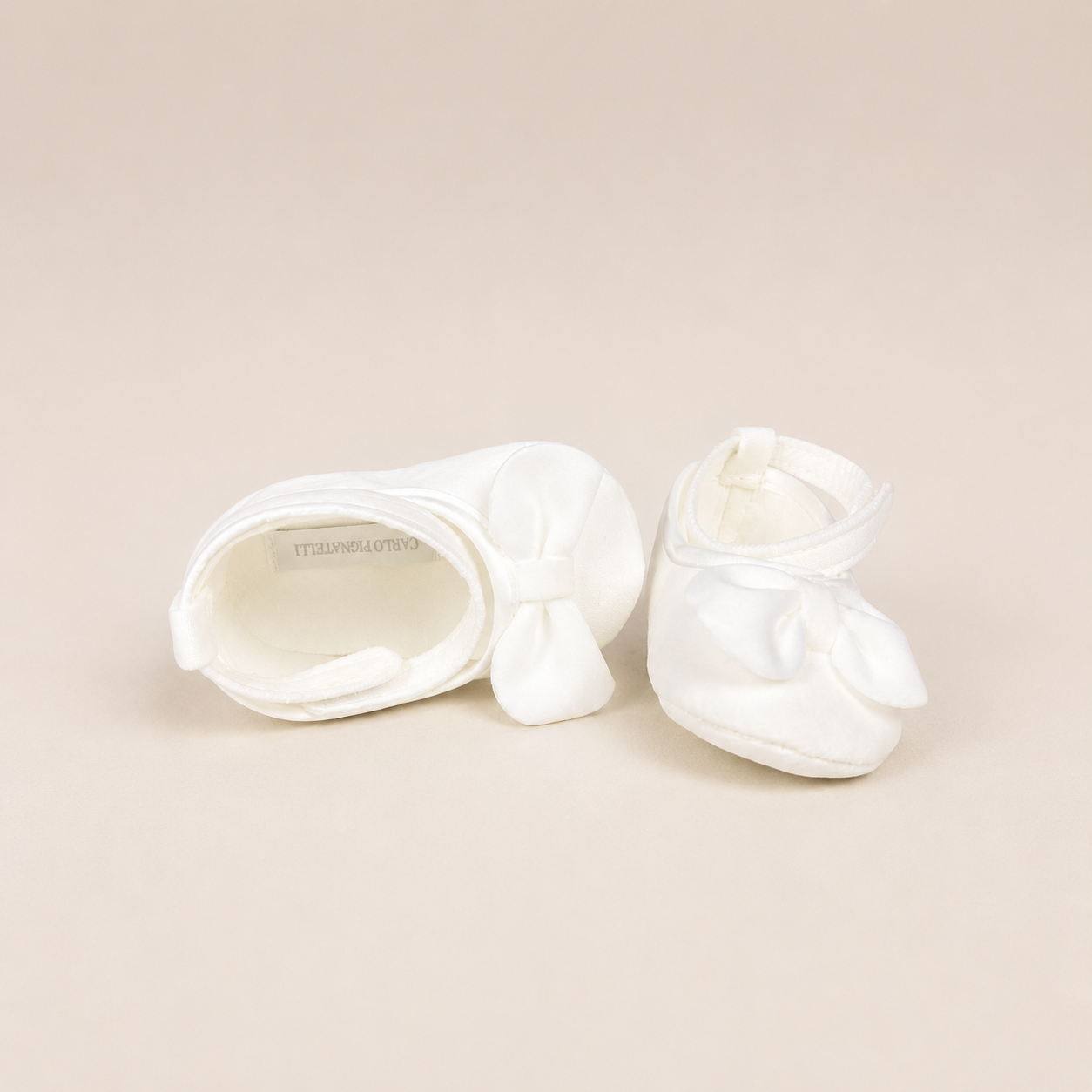 Scarpine neonata eleganti latte con cinturino