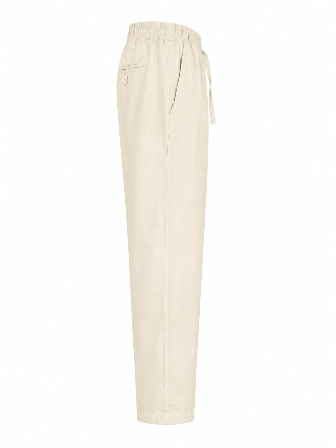 Sand linen blend trousers for boys