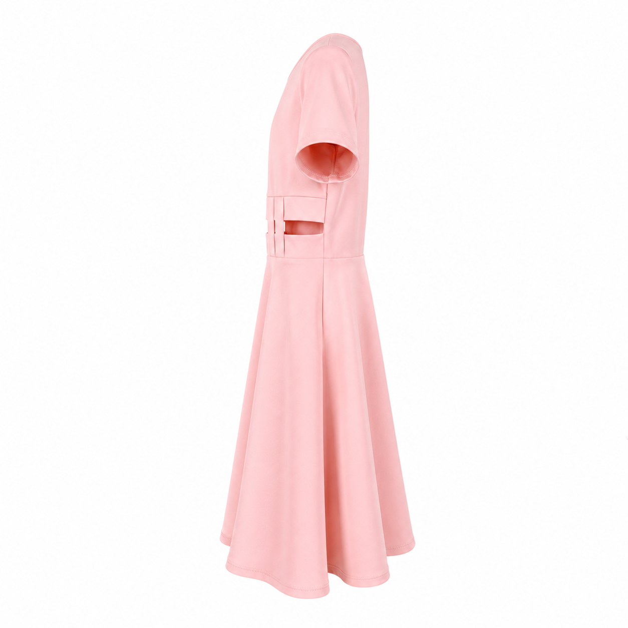 Abito bambina con punto vita intrecciato rosa