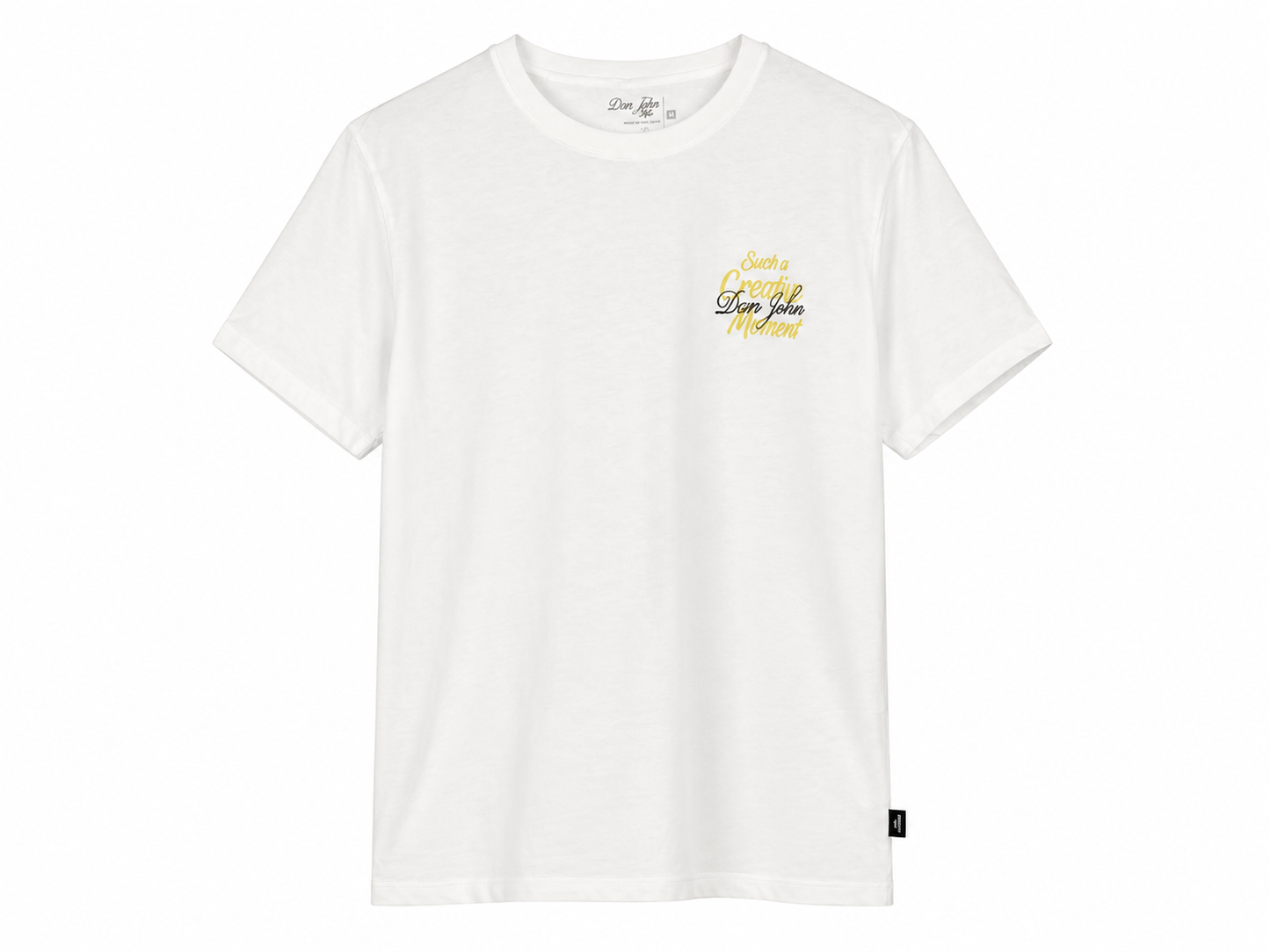 T-shirt bambino bianca con stampa frontale verde