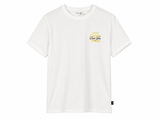 White junior t-shirt with green front print