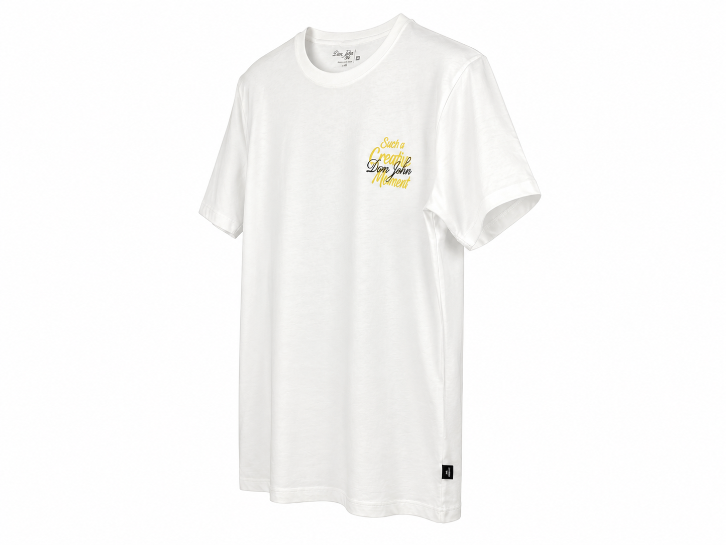 T-shirt bambino bianca con stampa frontale verde
