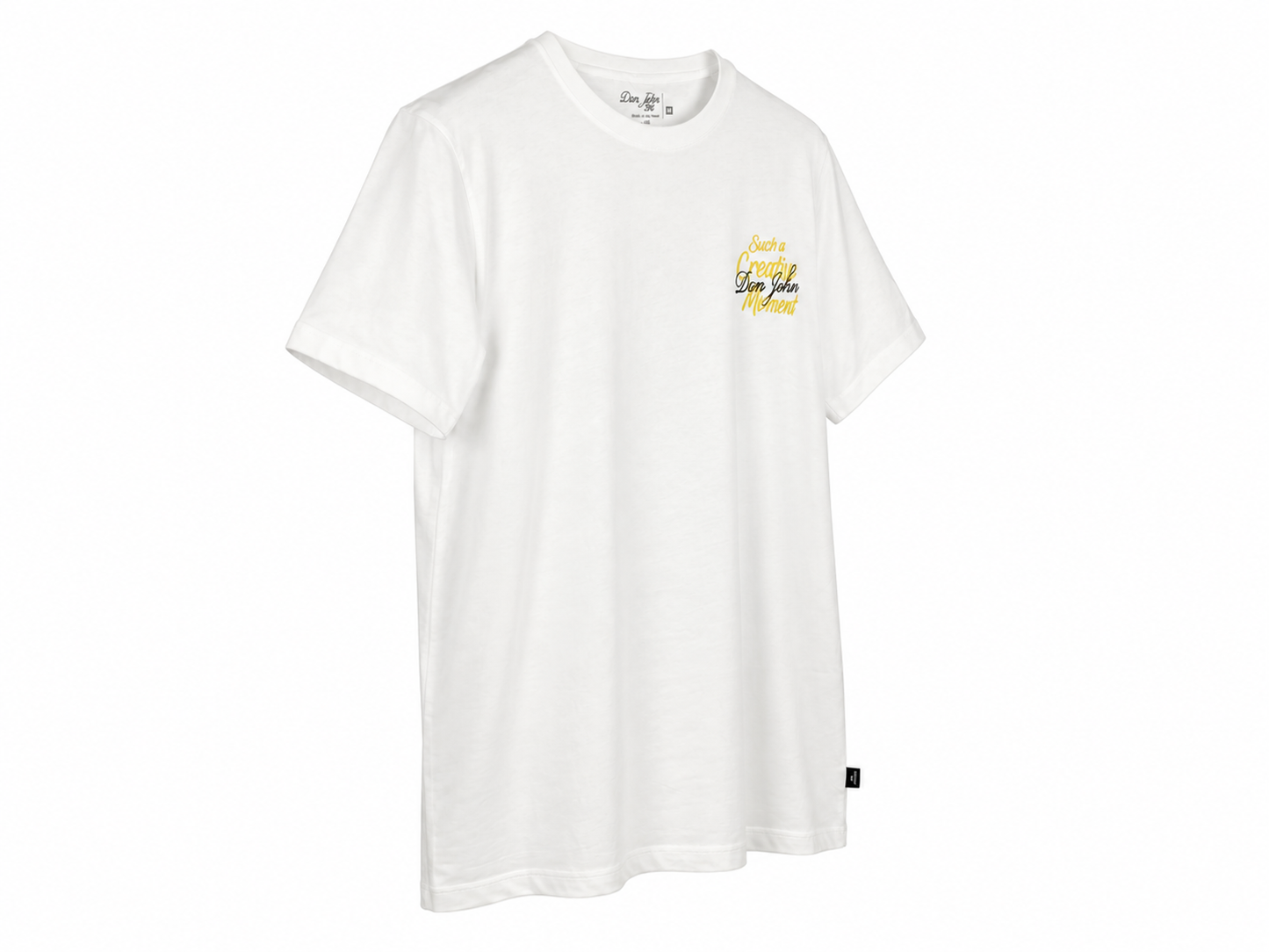 T-shirt bambino bianca con stampa frontale verde