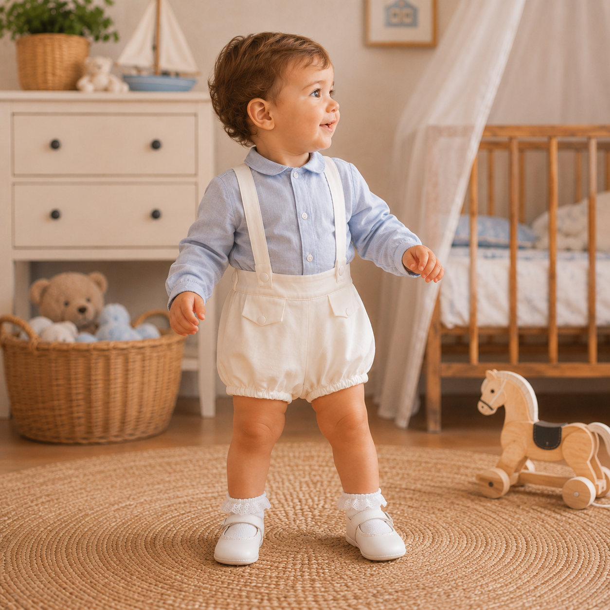 Baby ceremony romper elegance