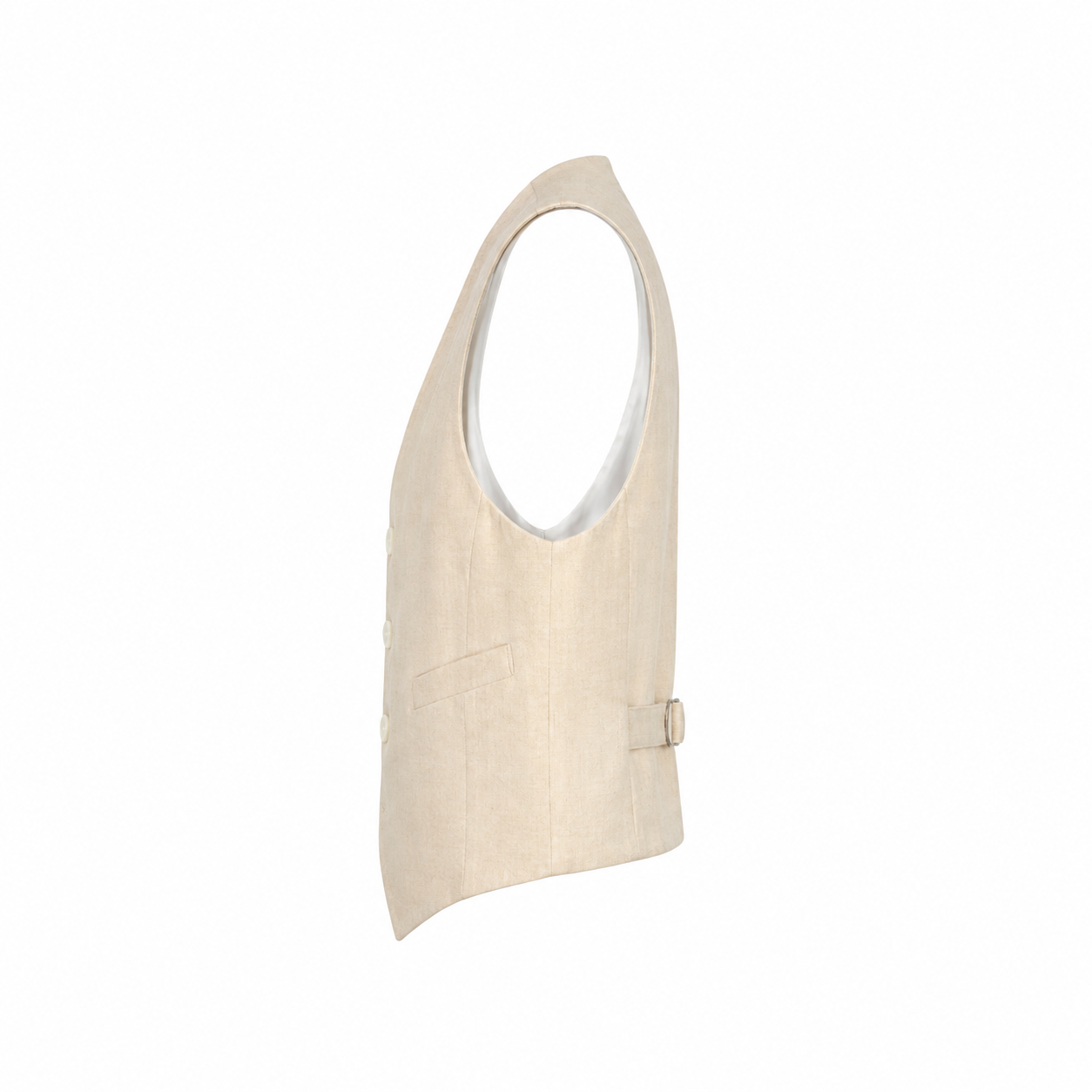 Elegant beige waistcoat for newborn