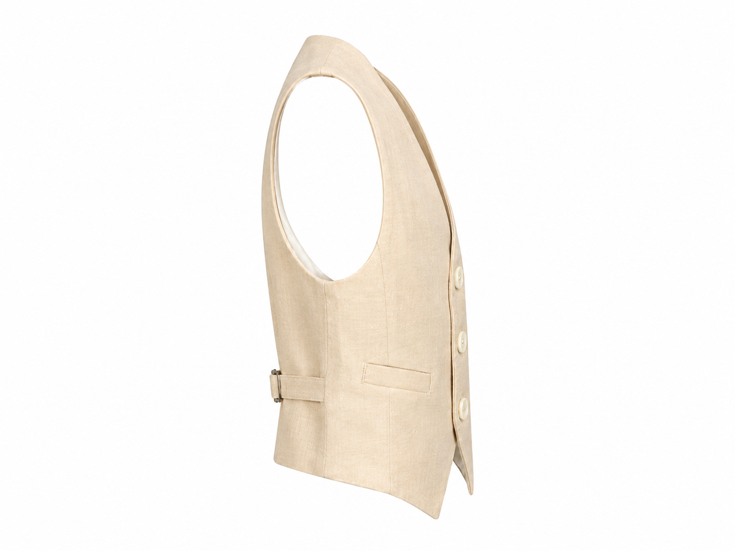 Elegant beige waistcoat for newborn