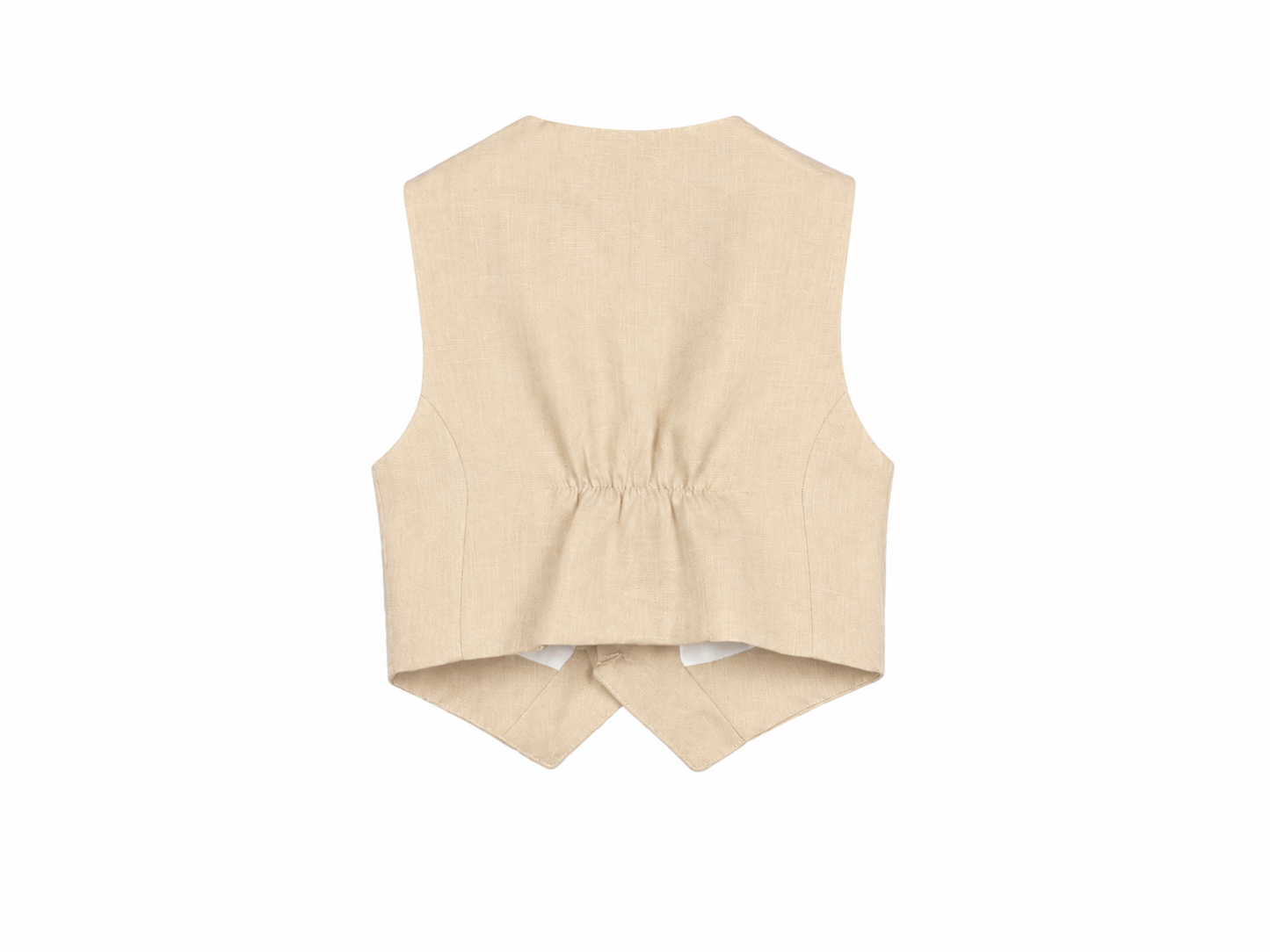Elegant beige waistcoat for newborn