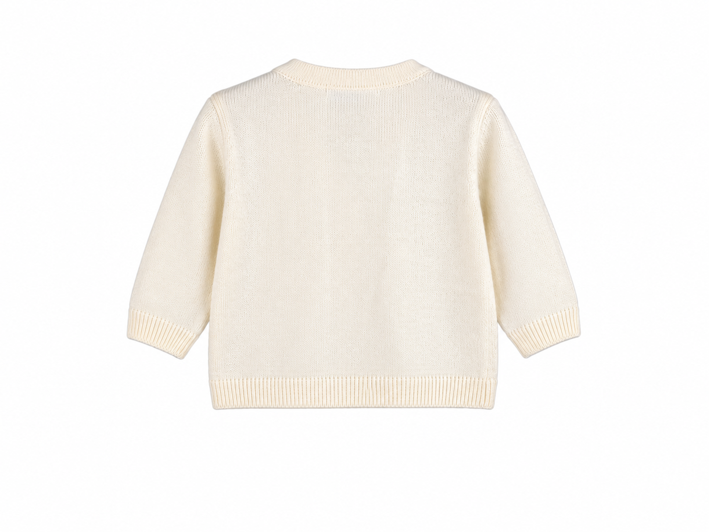 Elegant cream double-breasted cardigan