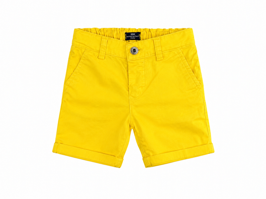 Saffron yellow Bermuda shorts