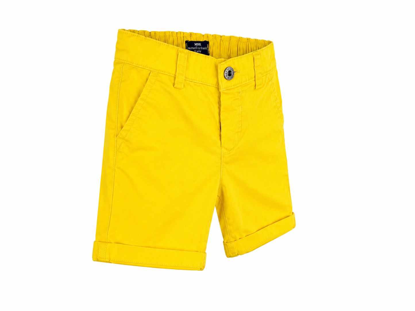 Saffron yellow Bermuda shorts