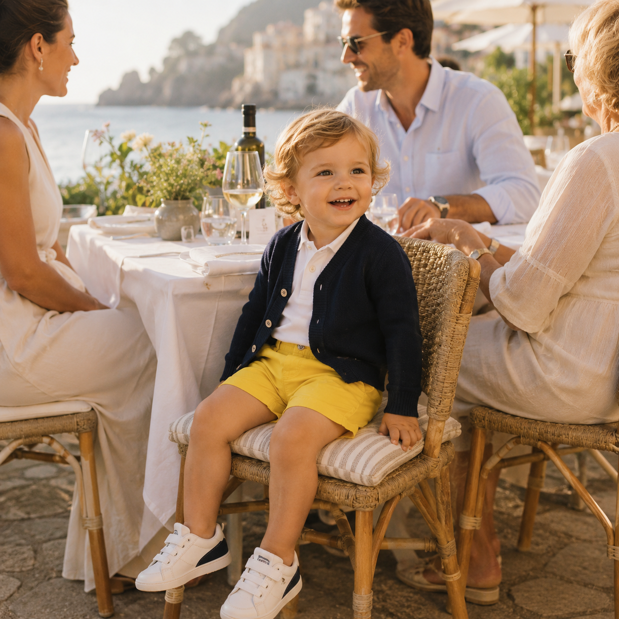 Saffron yellow Bermuda shorts
