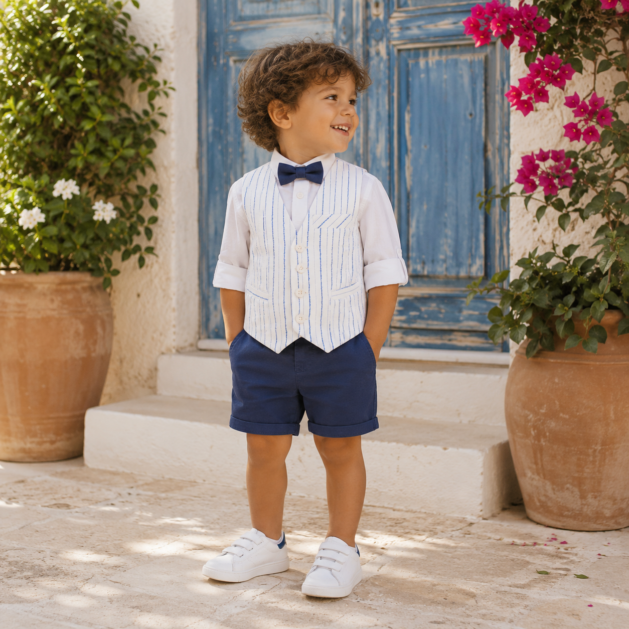 Powder blue Bermuda shorts
