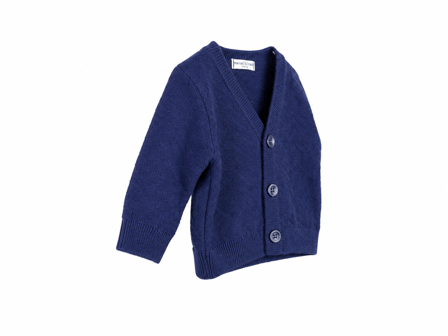 Baby blue textured knit cardigan