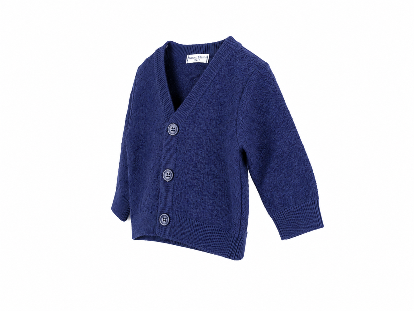 Baby blue textured knit cardigan