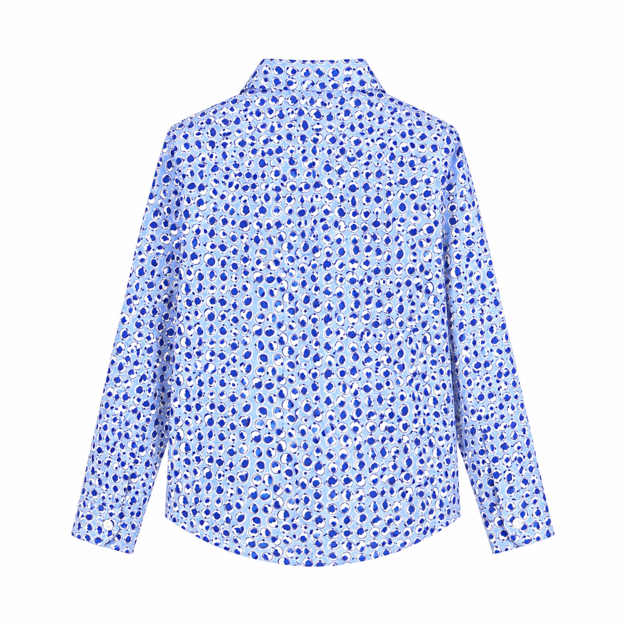 Elegant baby shirt with blue pattern
