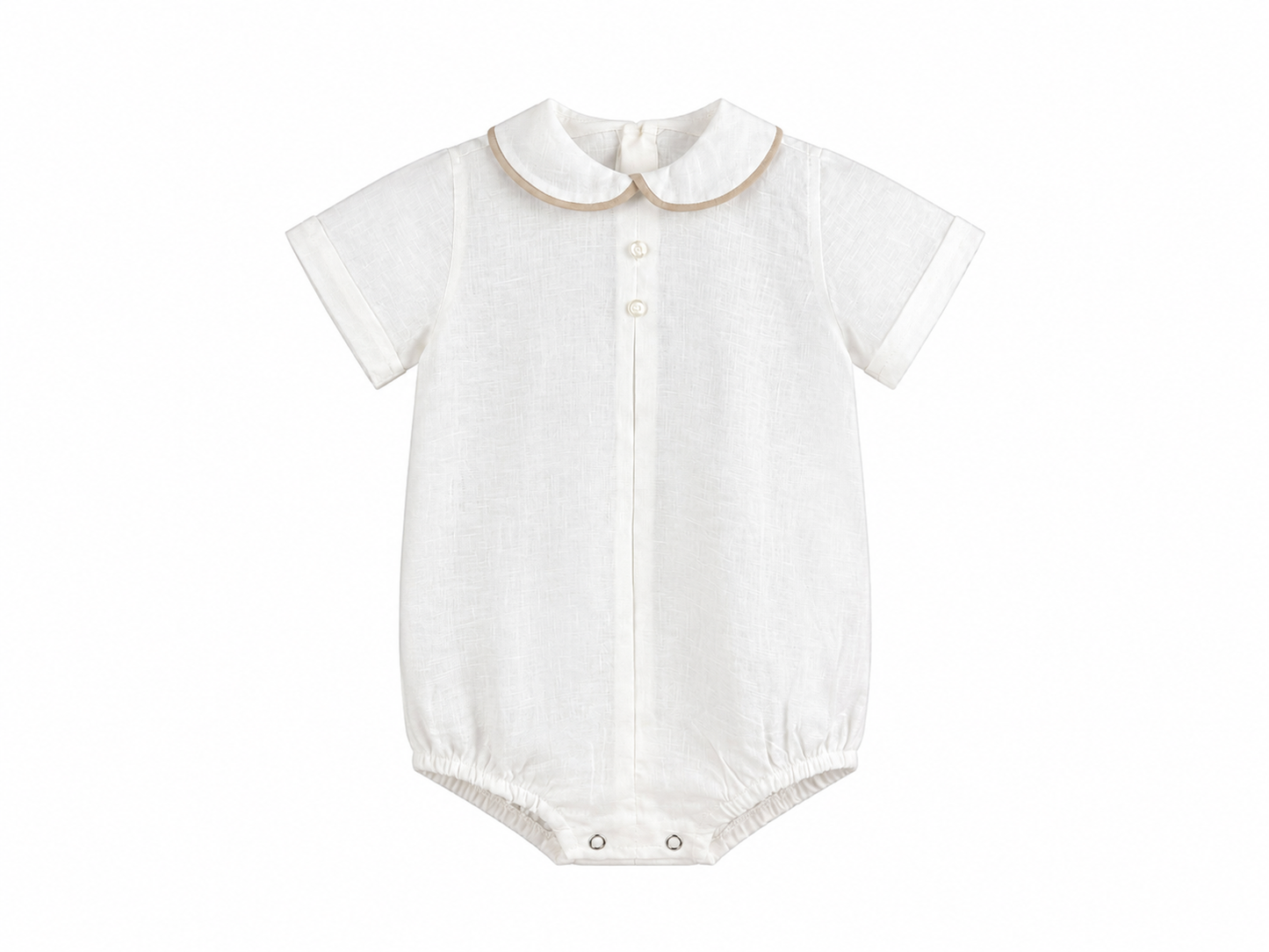 Ceremonial bodysuit shirt with a finished round collar