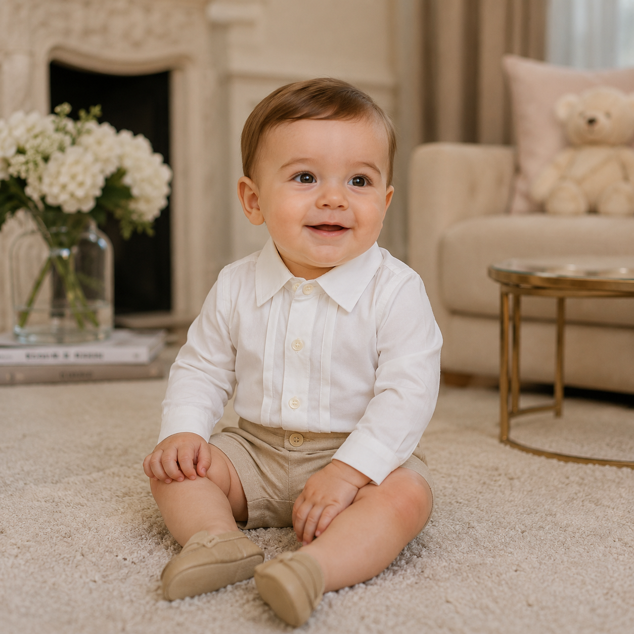 Baby body shirt with front profile