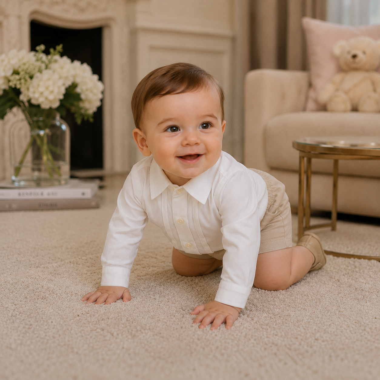Baby body shirt with front profile