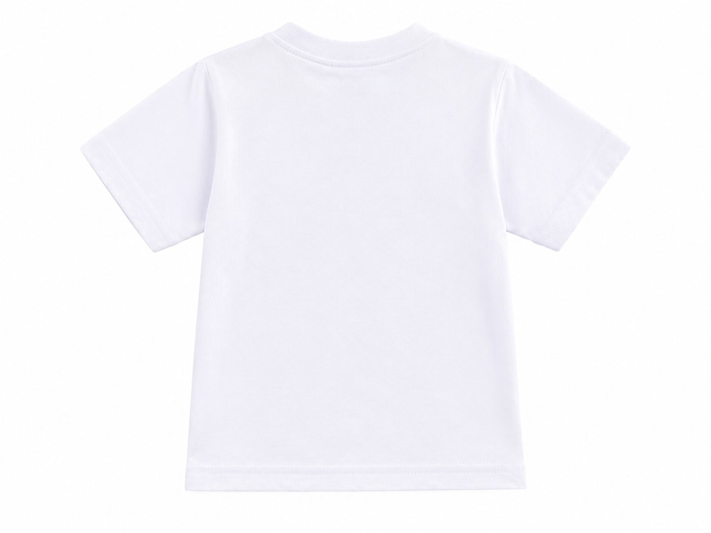 T-shirt basic bianca con ricamo M&F blu