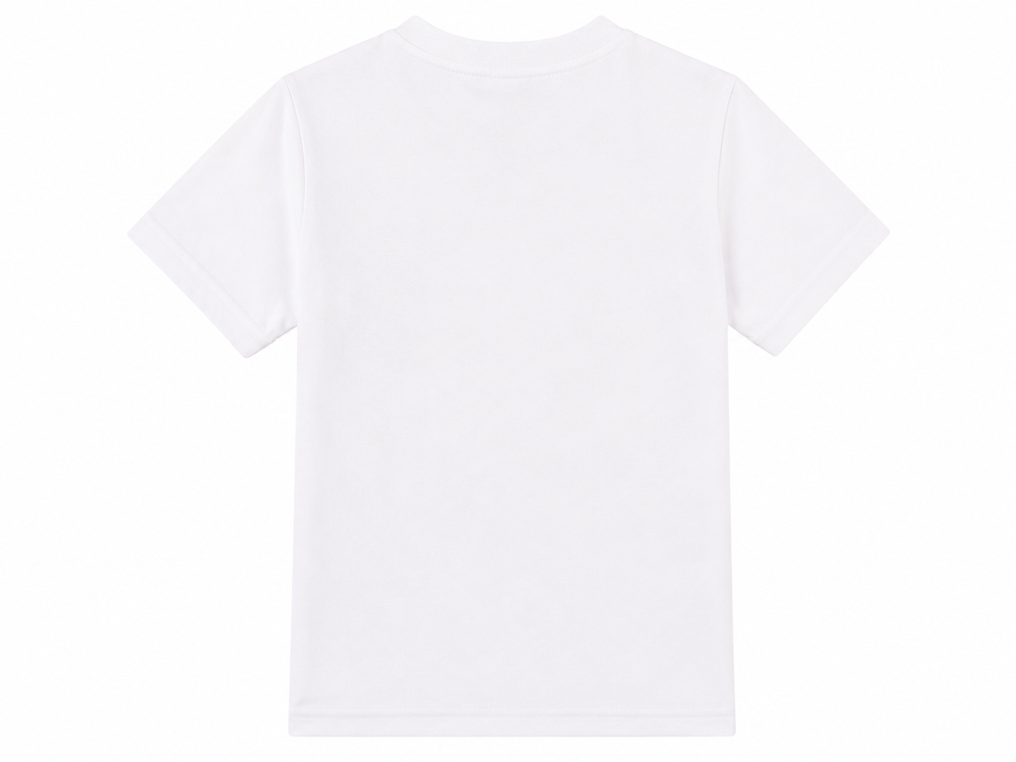 White newborn T-shirt with double contrasting pocket