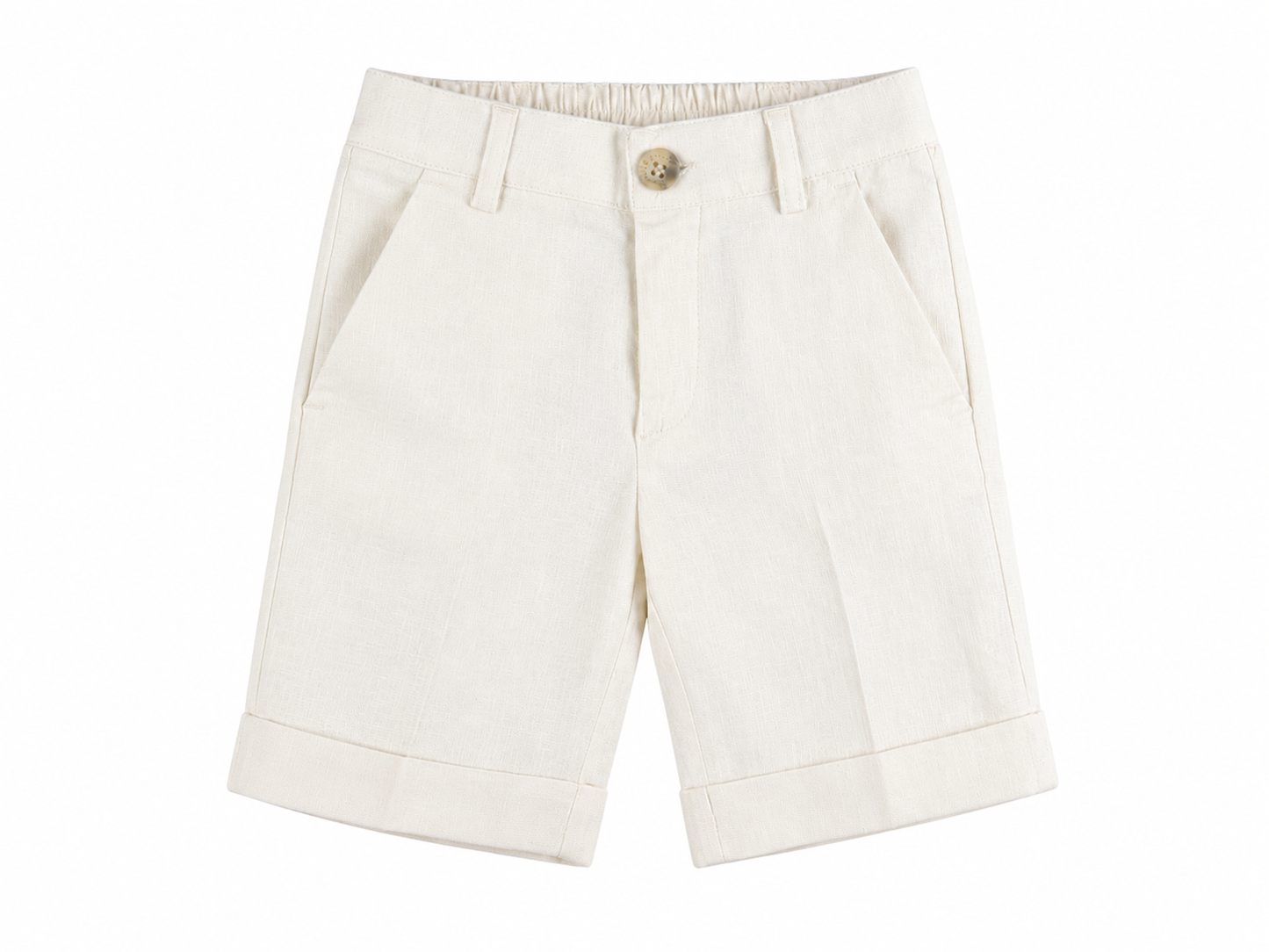 Elegant off-white Bermuda shorts