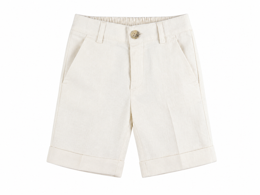 Elegant off-white Bermuda shorts