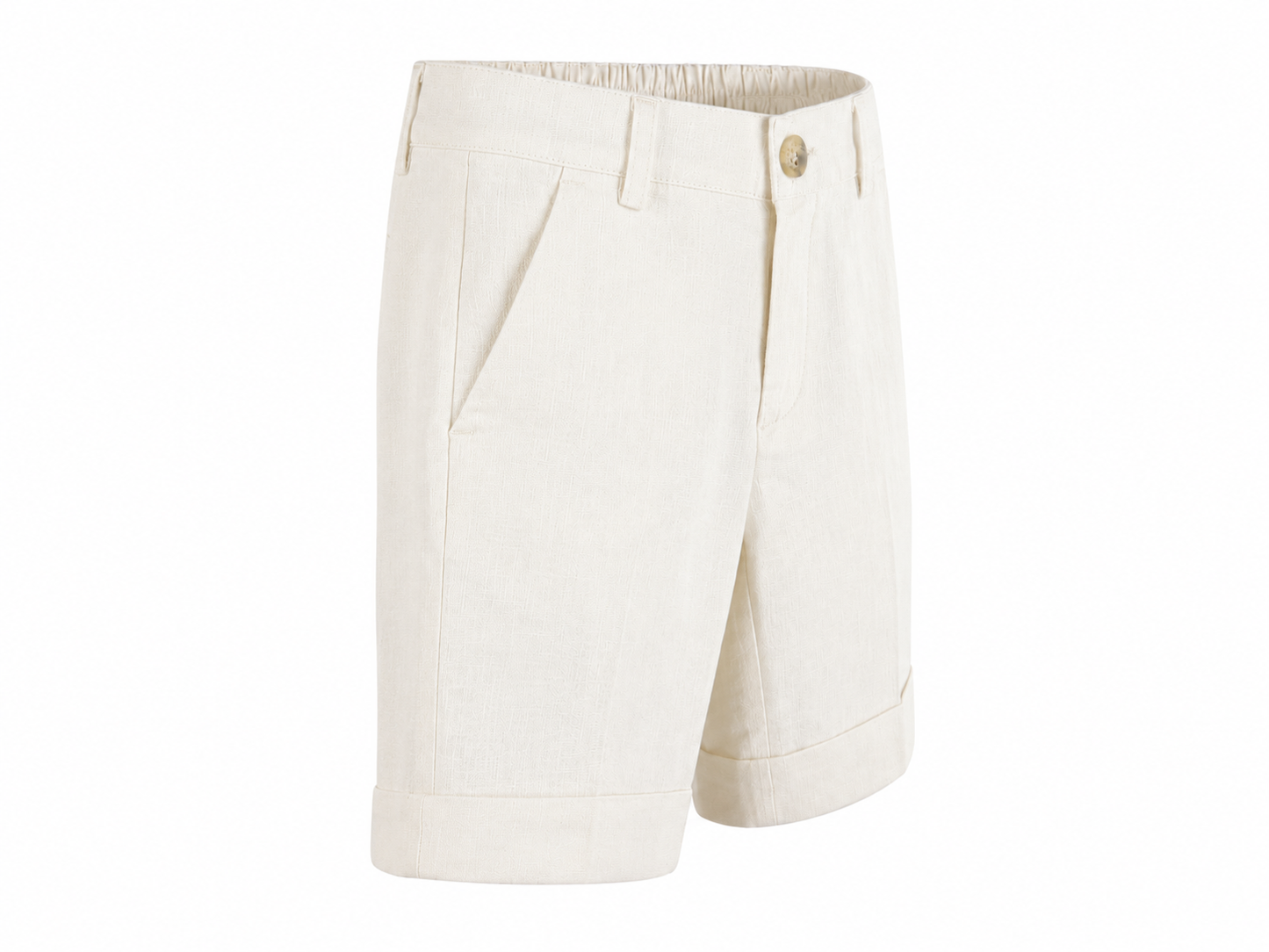 Elegant off-white Bermuda shorts