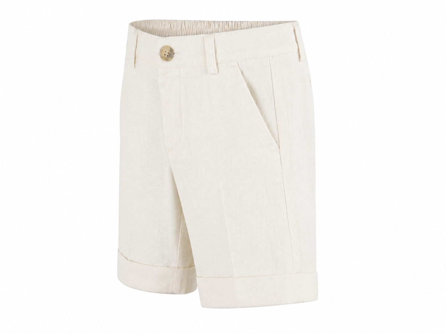 Elegant off-white Bermuda shorts