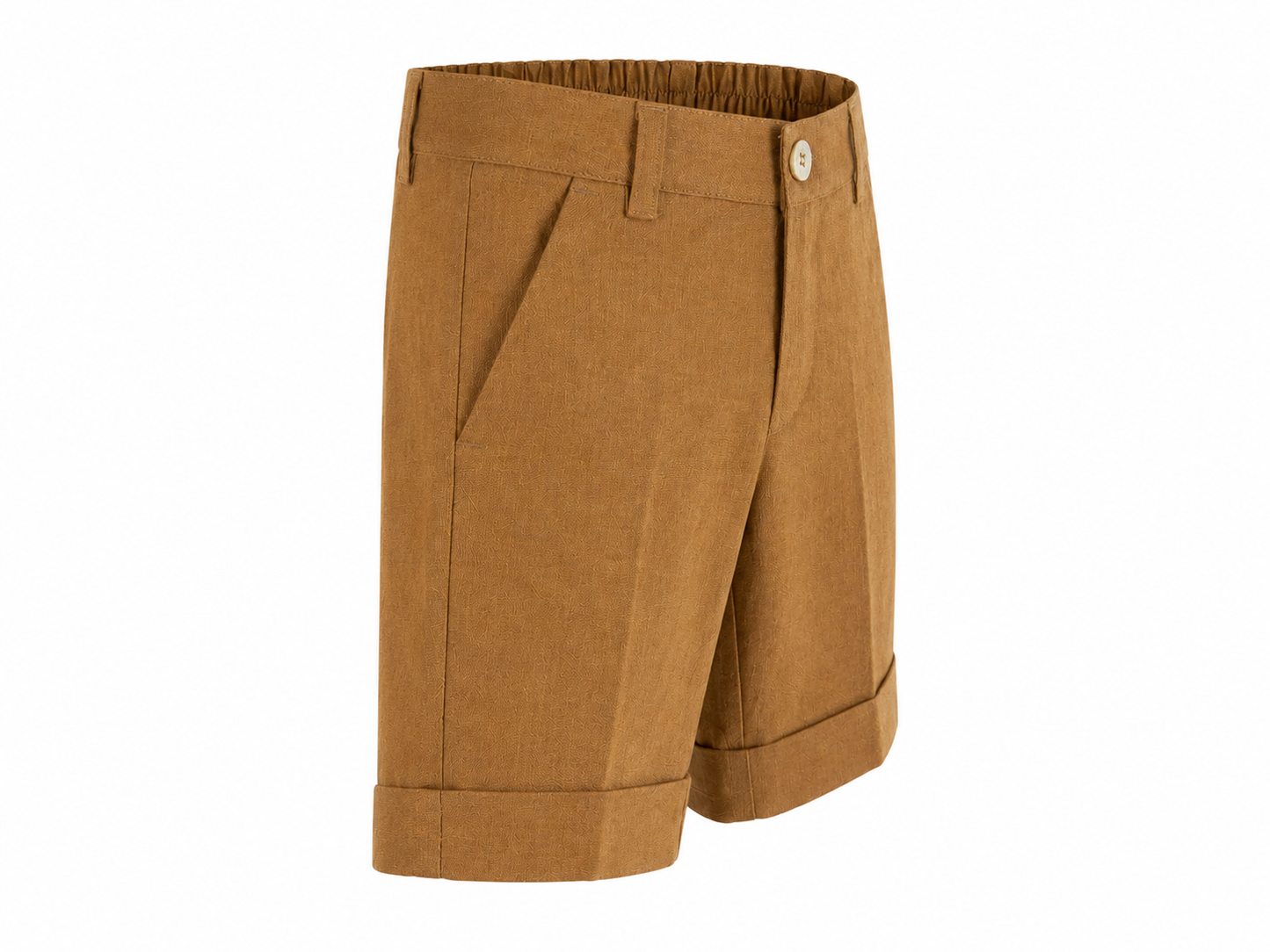 Elegant tobacco Bermuda shorts