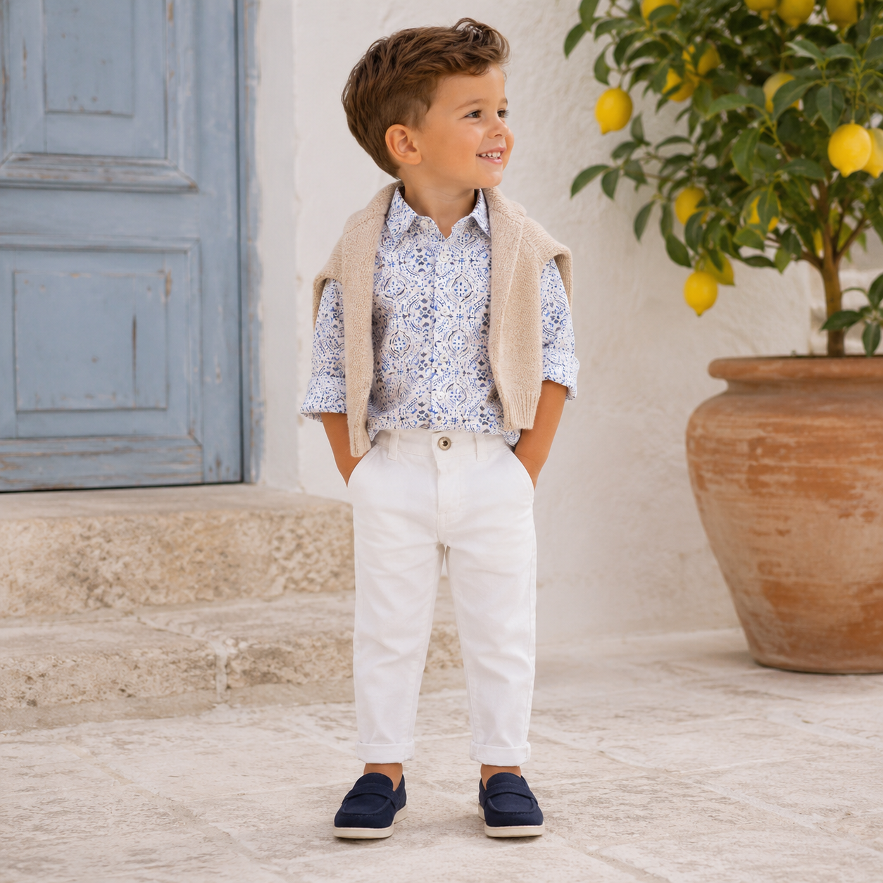 Pantalone bianco elasticizzato modello skinny
