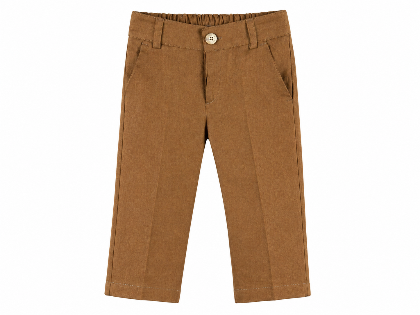 Pantalone lino tabacco