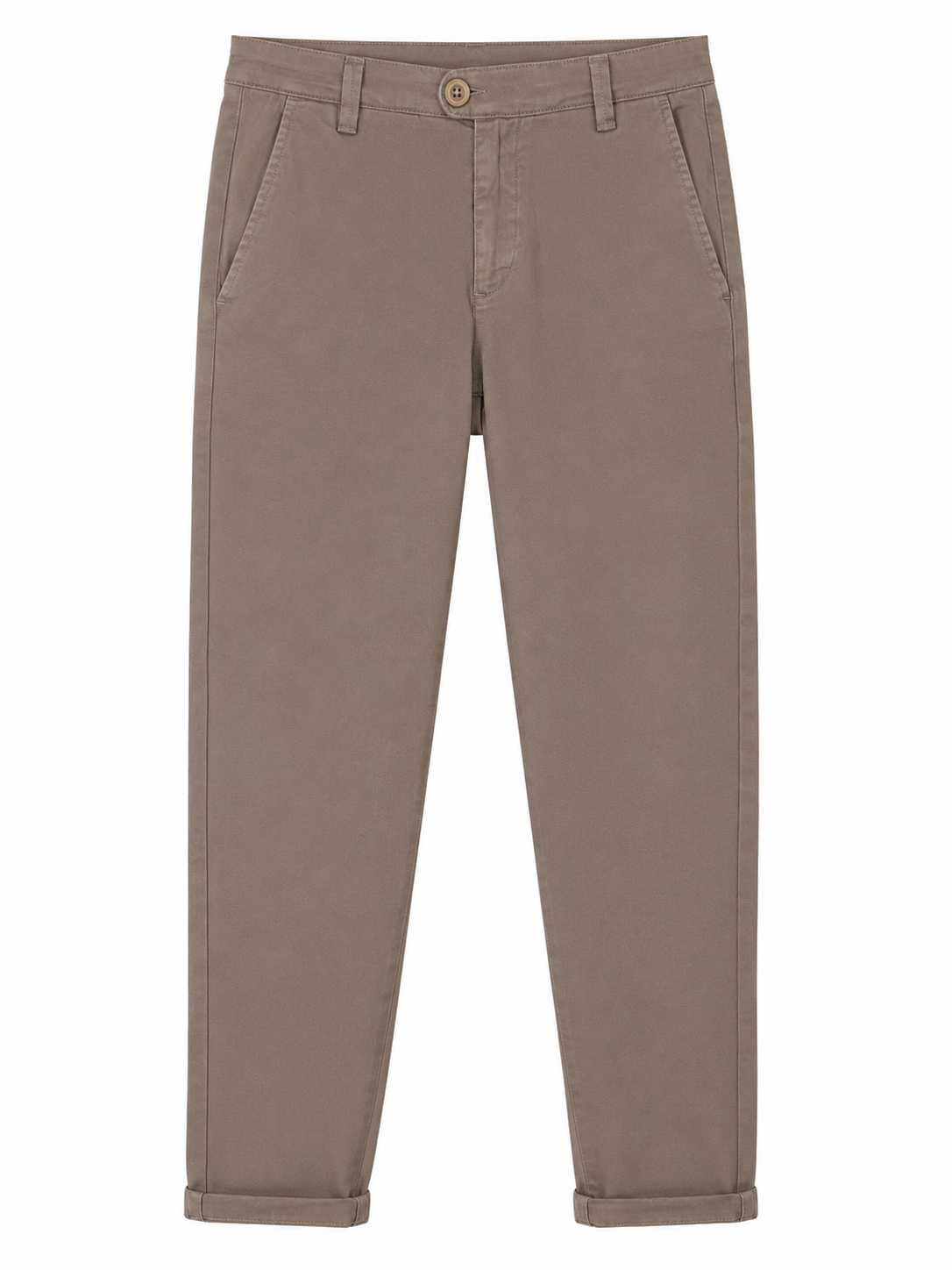 Taupe gabardine trousers for boys