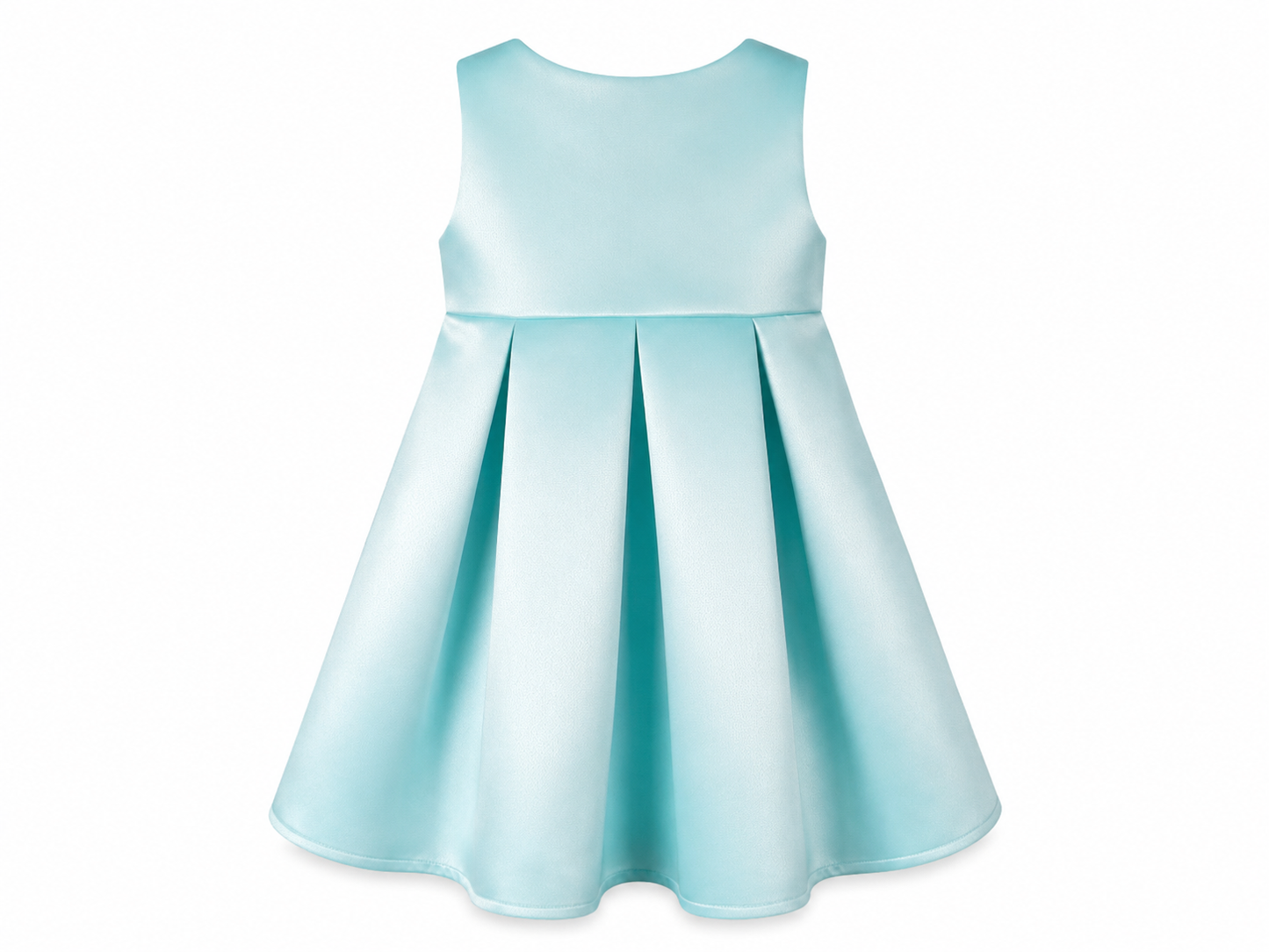 Abito cerimonia bambina con fiocco verde acqua