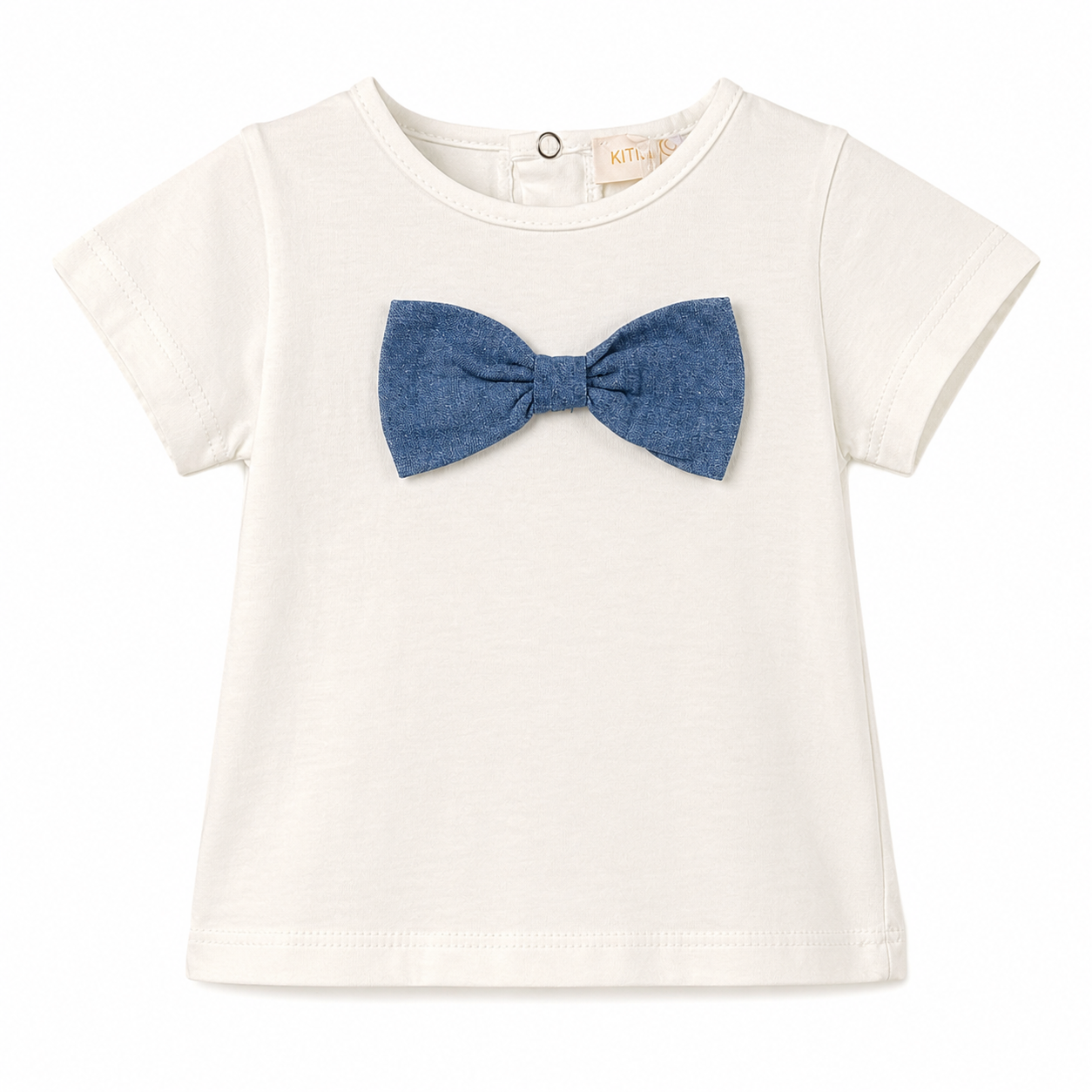 Completo estivo neonata t-shirt bianca e pantaloncino jeans