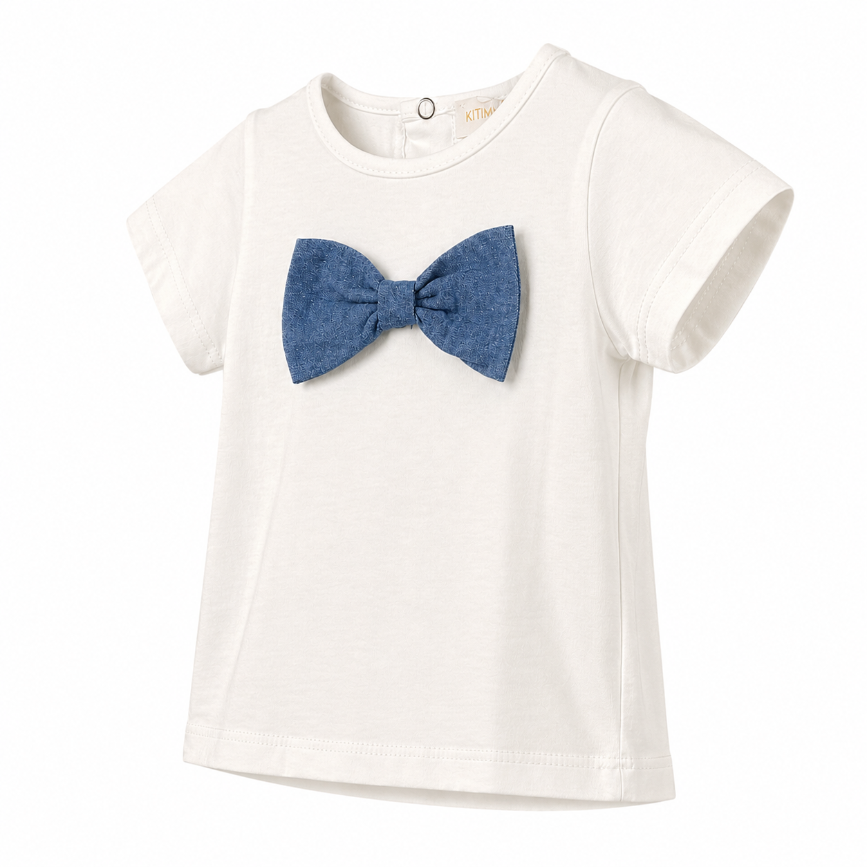 Completo estivo neonata t-shirt bianca e pantaloncino jeans