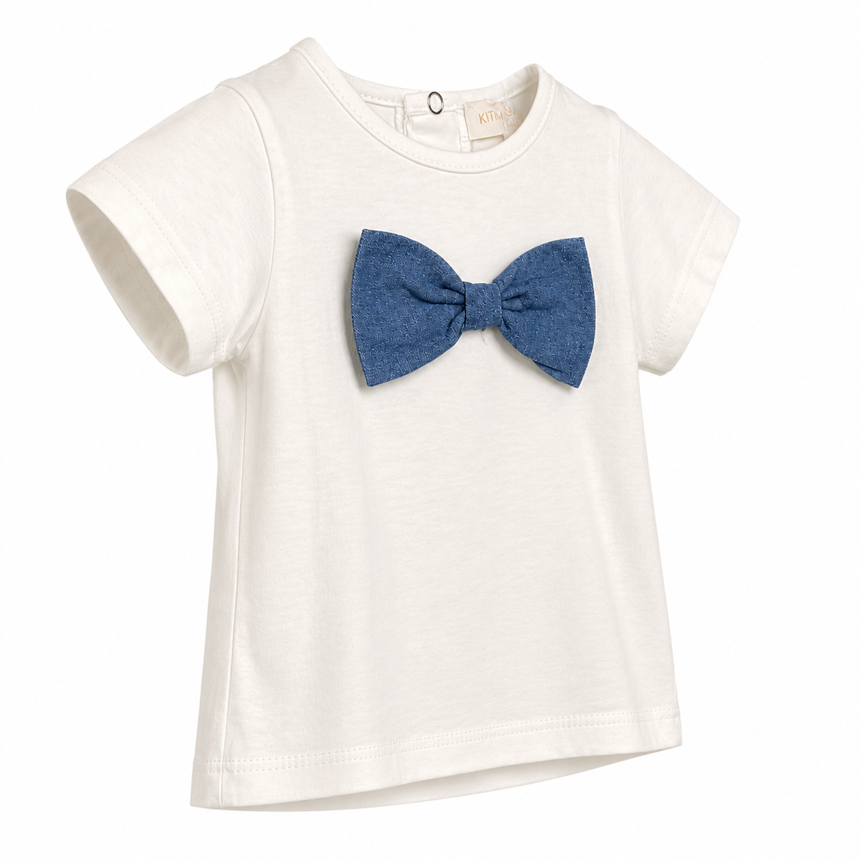 Completo estivo neonata t-shirt bianca e pantaloncino jeans