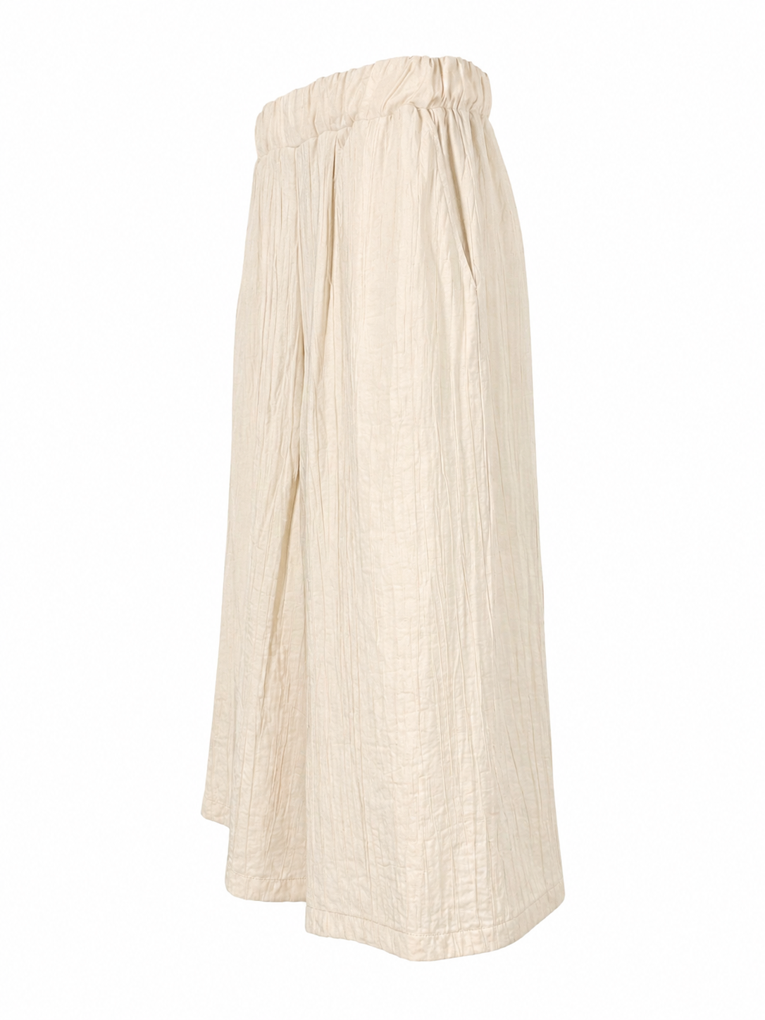 Completo bambina 3 pezzi con pantalone sabbia e bianco