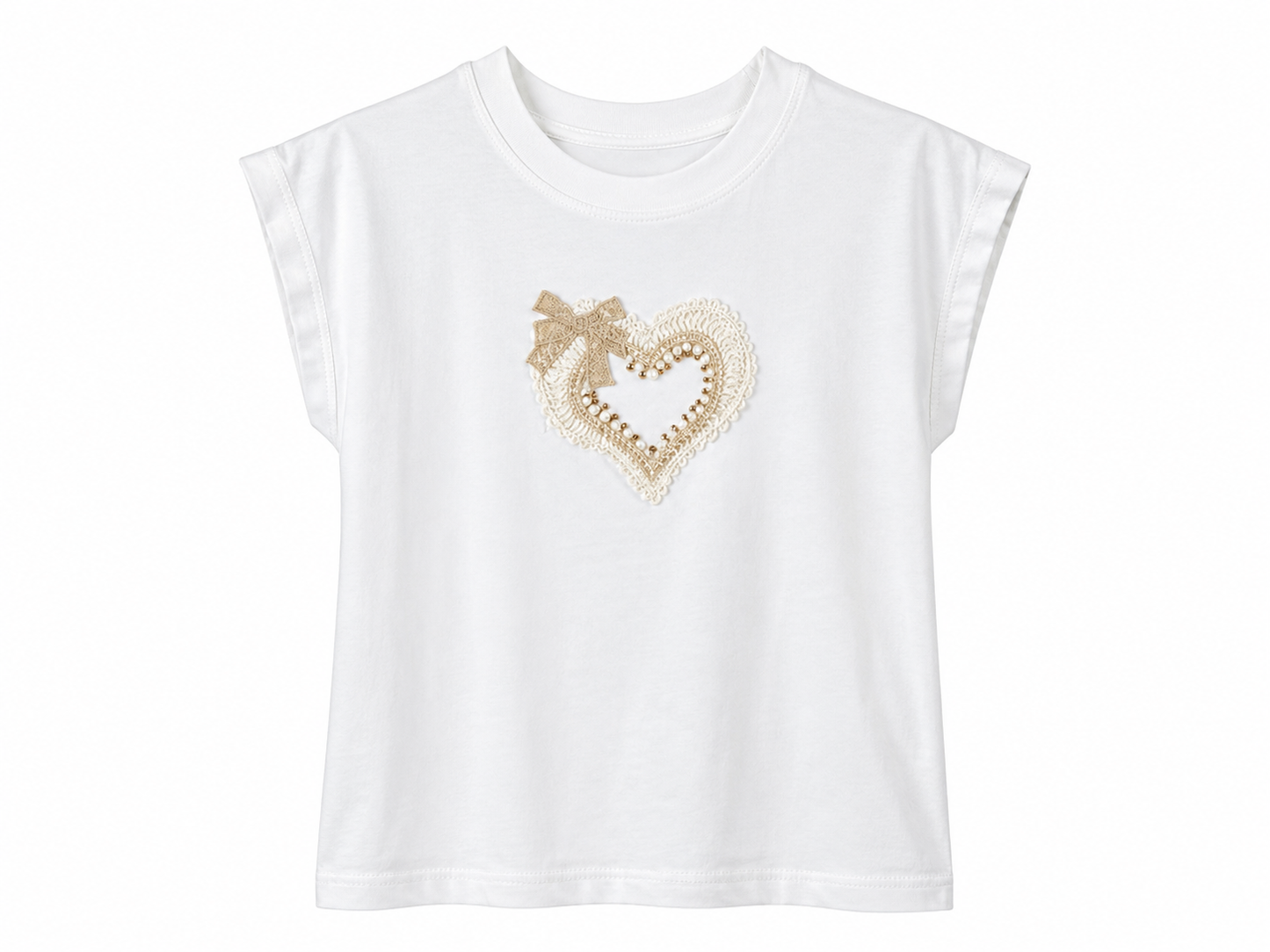 Completo 3 pezzi bambina con shorts sabbia
