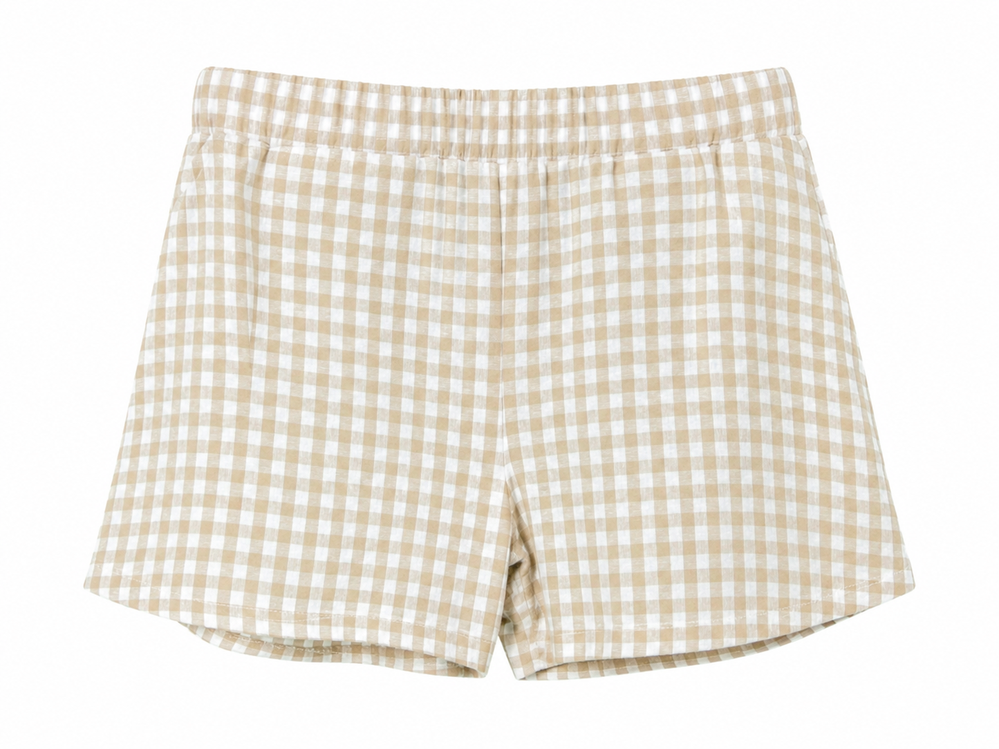 Completo 3 pezzi bambina con shorts sabbia