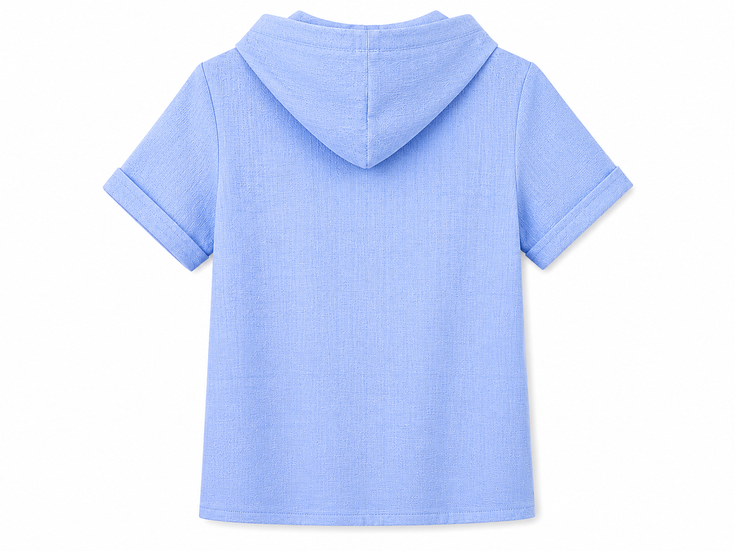 Completo neonato 3 pezzi cielo con camicia cappuccio