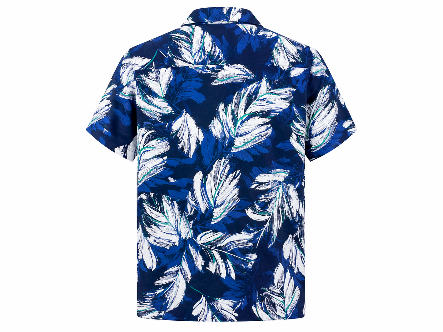 Children's Hawaiian shirt with blue palm tree print