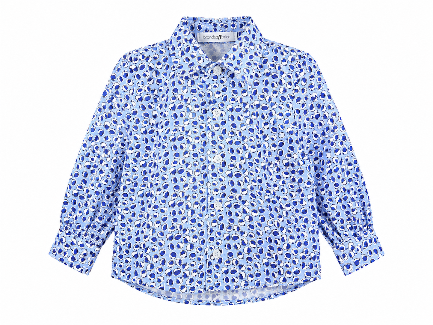 Elegant baby shirt with blue pattern
