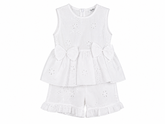 2-piece broderie anglaise set for baby girl