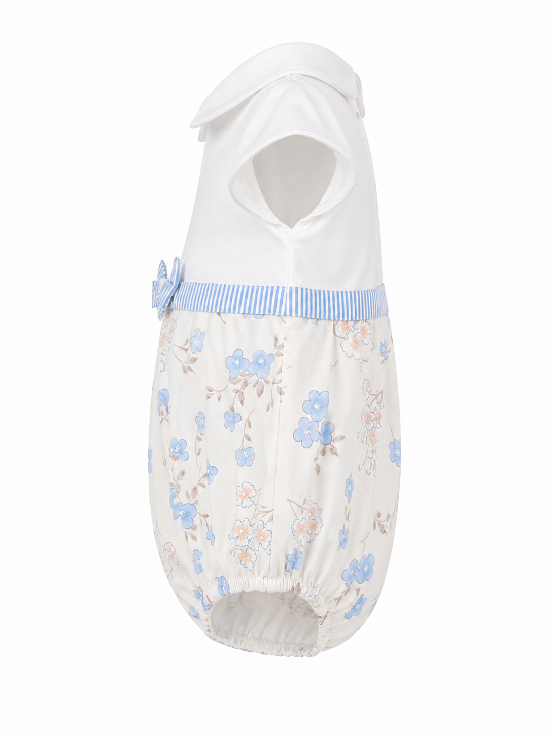 Pagliaccetto neonata Lily bianco e celeste