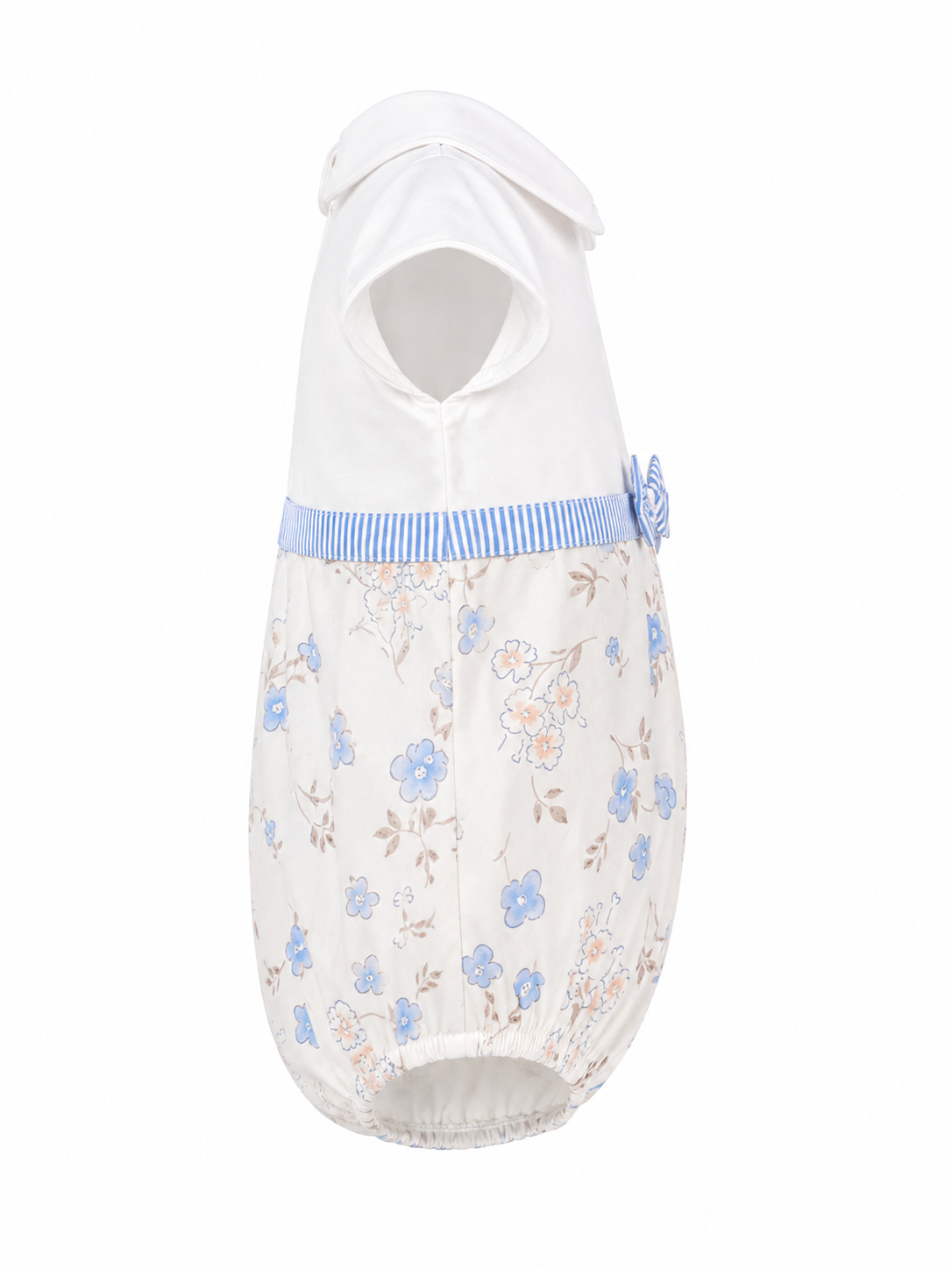 Pagliaccetto neonata Lily bianco e celeste